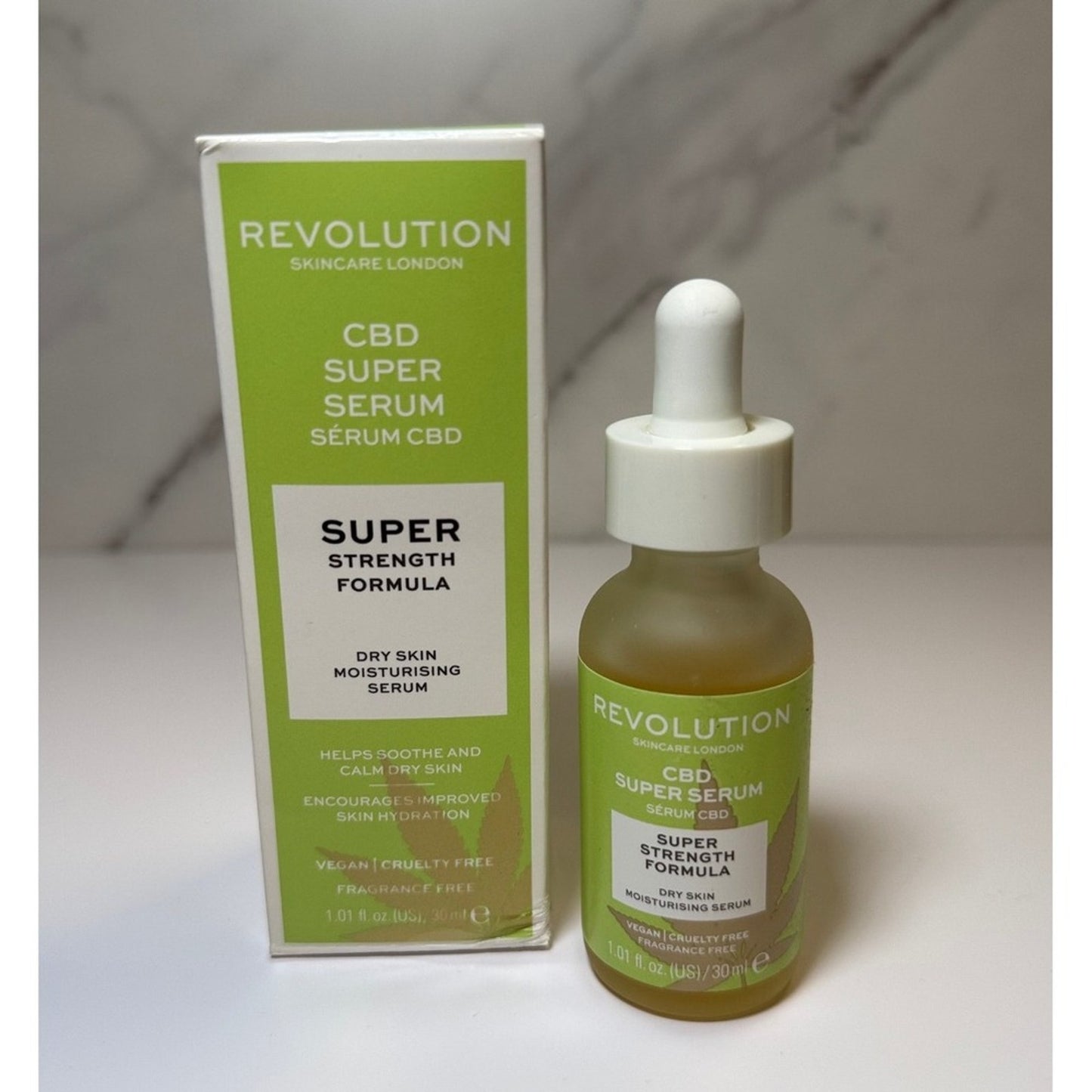 Revolution CBD Super Serum and Nourish Boost Cream Set w/ FREE Lip Scrub