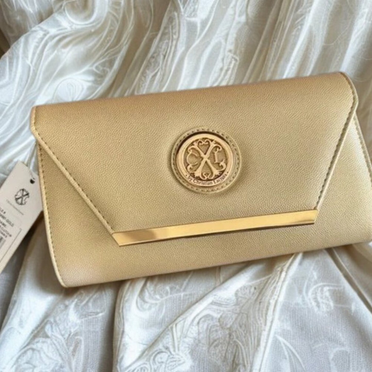 CXL by Christian Lacroix Glam Caviar Clutch – Gold