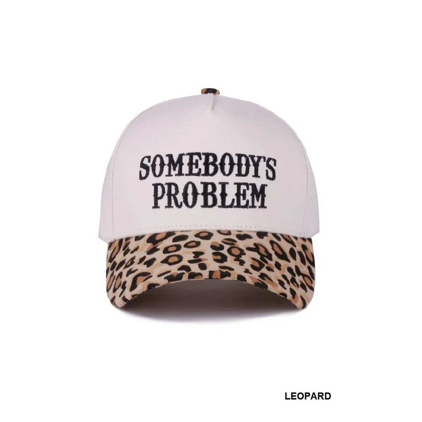Somebody's Problem Two Tone Canvas Cotton Hat - Leopard