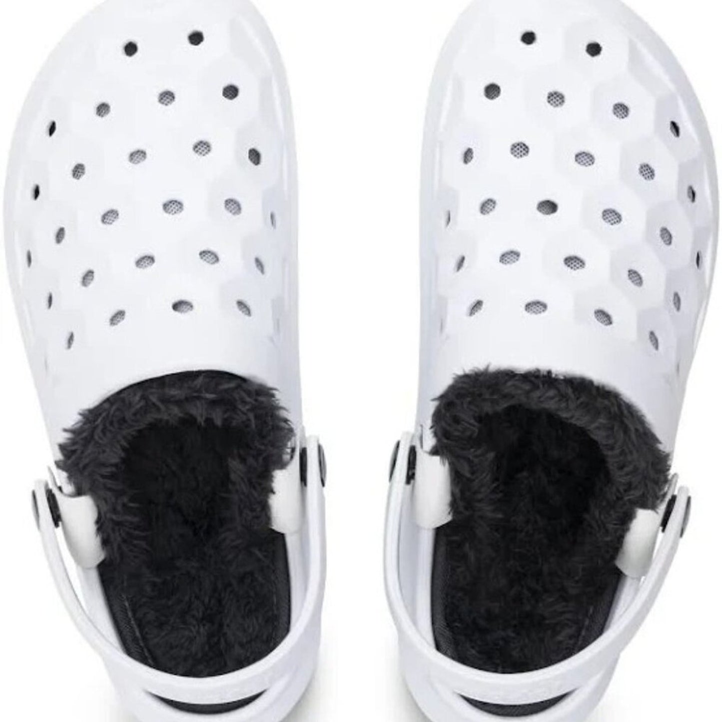 Joybees Cozy White Clogs with Gray Removable Liner - Size 7 (UK 5/EU 37.5)