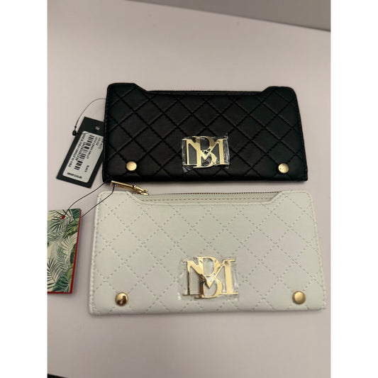 NWT 2 Badgley Mischa Quilted Card Wallets - White and Black