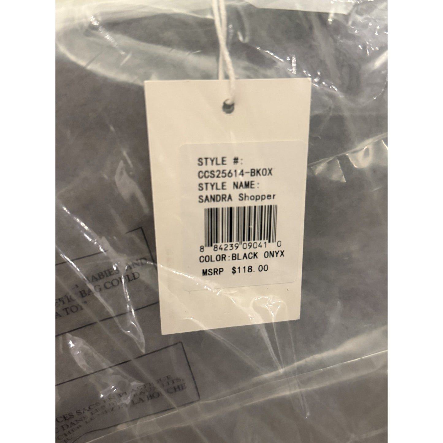 Cavalli Class "Sandra Shopper" Black Tote with Gold Accents - NWT