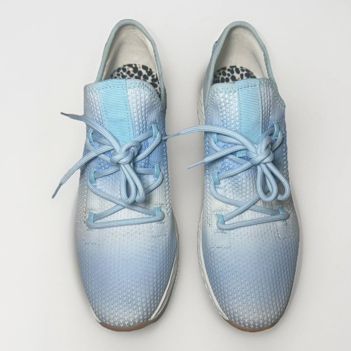 URBAN SPORT by J/SLIDES Women's Light Blue Ombre Knit Lace Up Sneakers Size 7.5