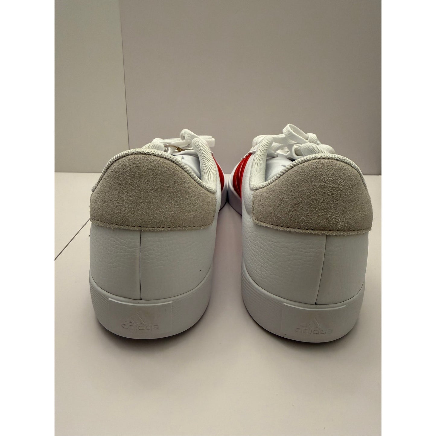 NEW Adidas VL Court 3.0 Sneakers – White / Red – Men’s Size 12
