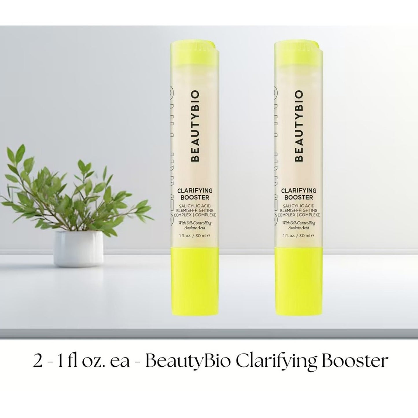 2 BeautyBio Clarifying Booster Salicylic Acid Blemish Fighting Complex 1 oz Ea