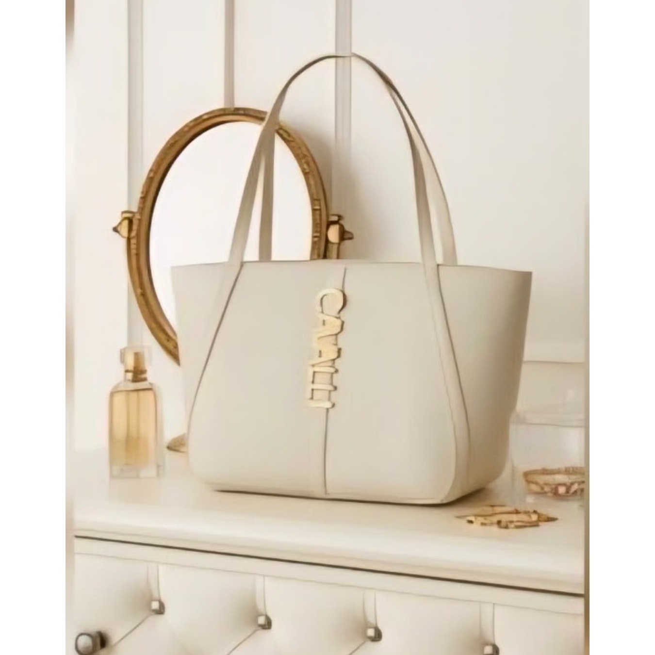 Cavalli Class by Roberto Cavalli Tote Bag - White Asparagus