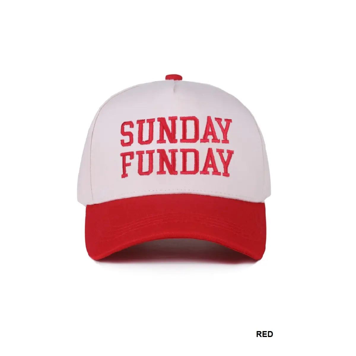 Sunday Funday Two Tone Canvas Cotton Trucker Hat - Multiple Colors