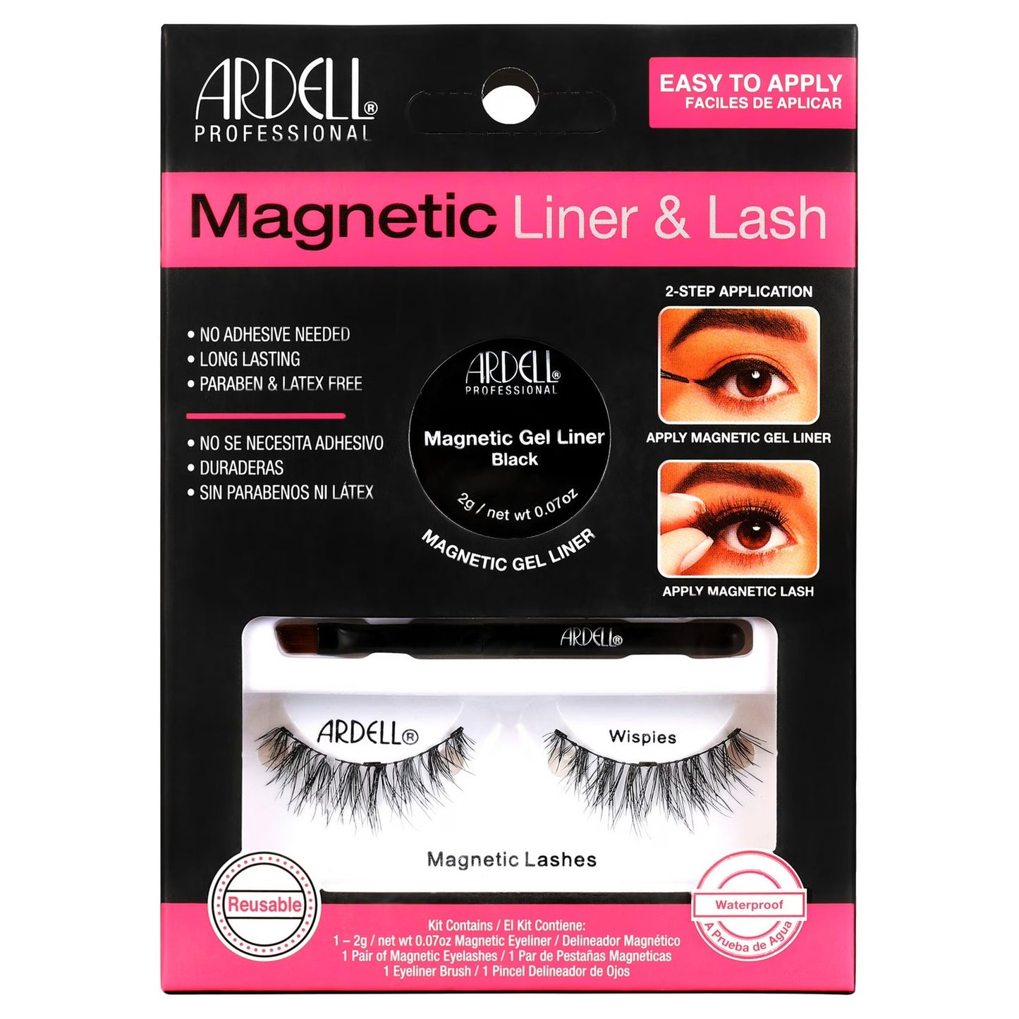 (5 Packs) Ardell Magnetic Lash Bundle – Liner & Lash Wispies & MegaHold 050