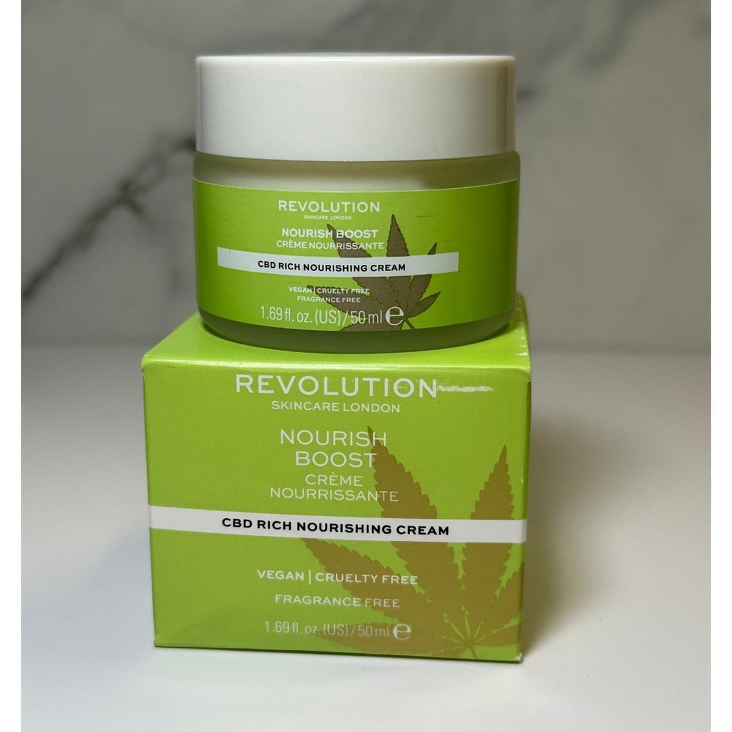 Revolution CBD Super Serum and Nourish Boost Cream Set w/ FREE Lip Scrub
