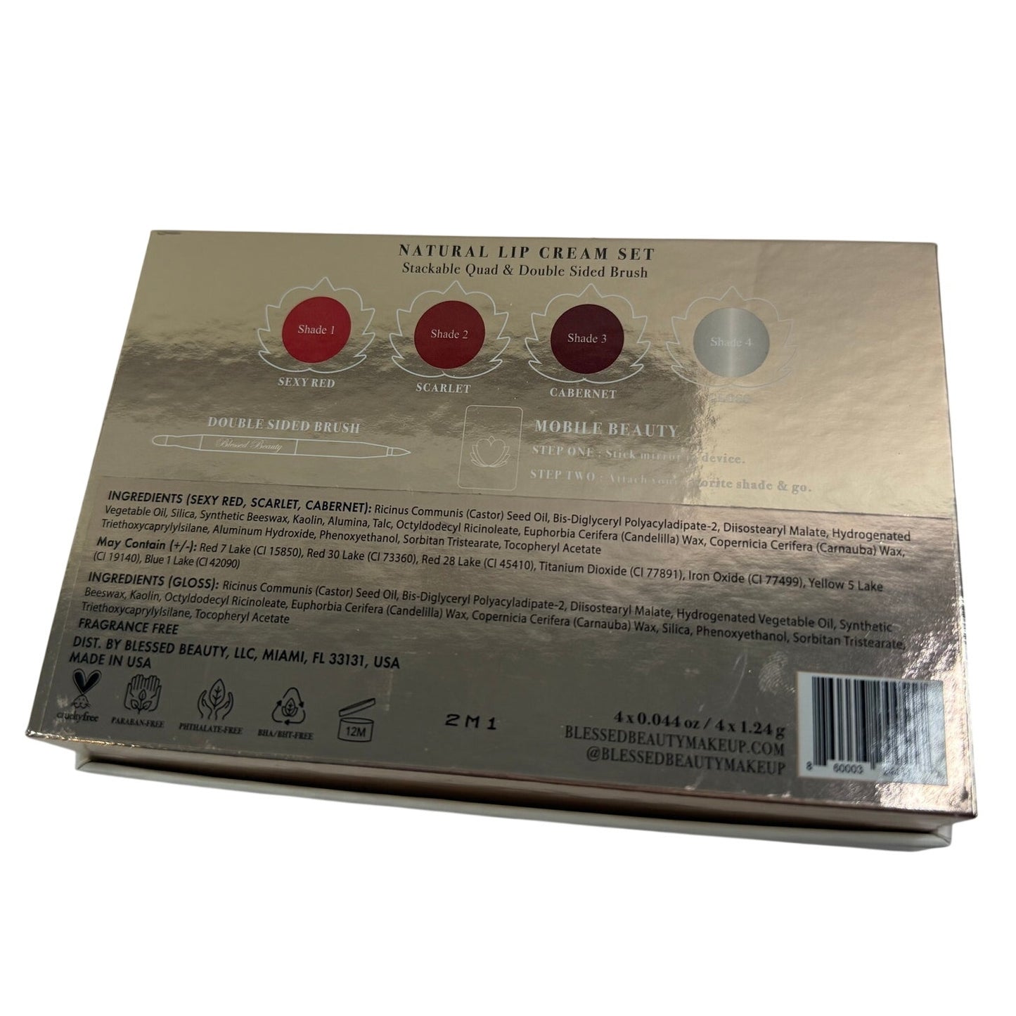 Blessed Beauty “Goddess Reds” Natural Lip Cream Set