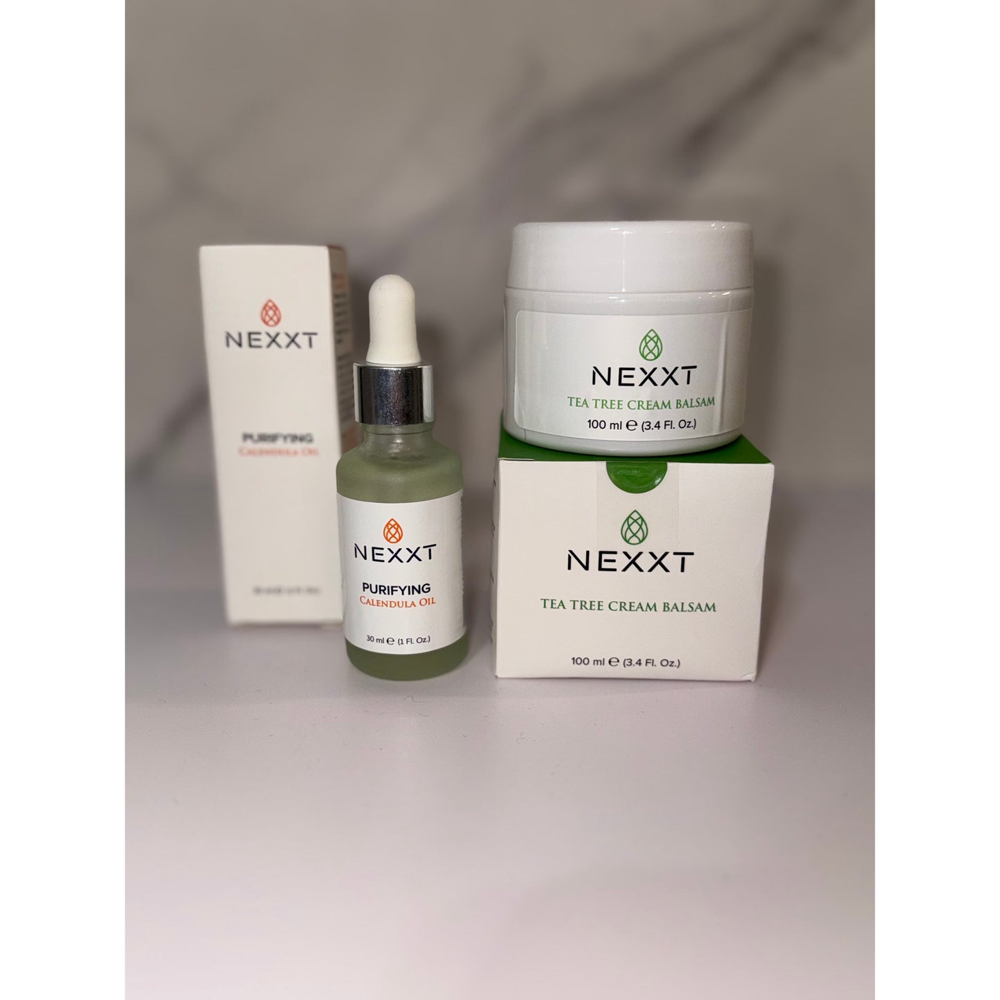 Nexxt Bundle: Nexxt Purifying Calendula Oil AND Tea Tree Cream Balsam