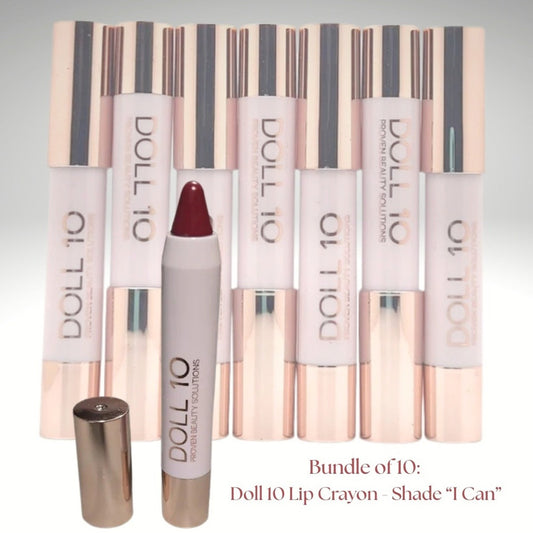 Bundle of 10 pcs - Doll 10 Lip Crayon - Shade "I Can"