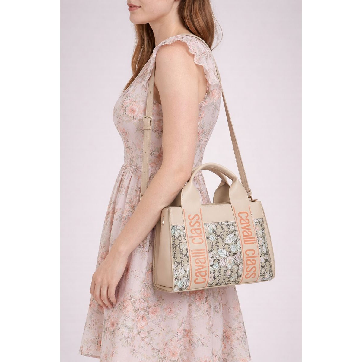 Cavalli Class Serafina Floral Top Handle Tote Crossbody - NWT