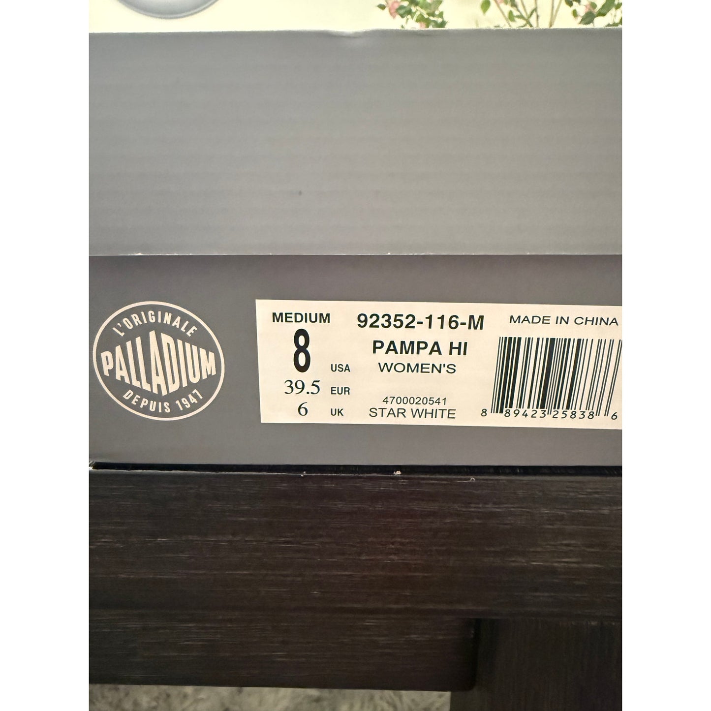 Palladium Pampa HI Star White - Size 8