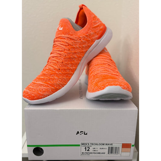 APL Mens TechLoom Wave Molten/Faded Peach/Melange (Bright Orange) Size 12 New