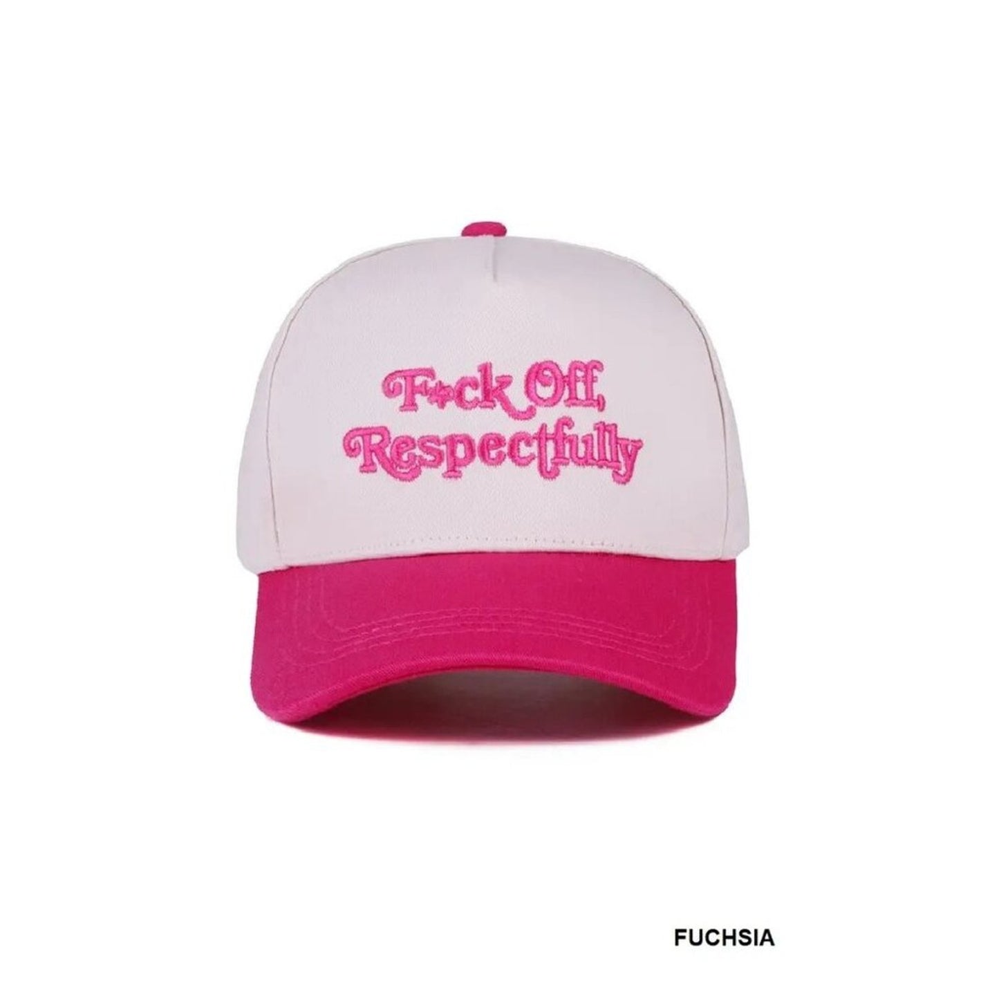 Fxck Off, Respectfully Two Tone Canvas Cotton Trucker Hat - Multiple Colors