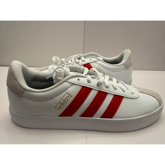 NEW Adidas VL Court 3.0 Sneakers – White / Red – Men’s Size 12