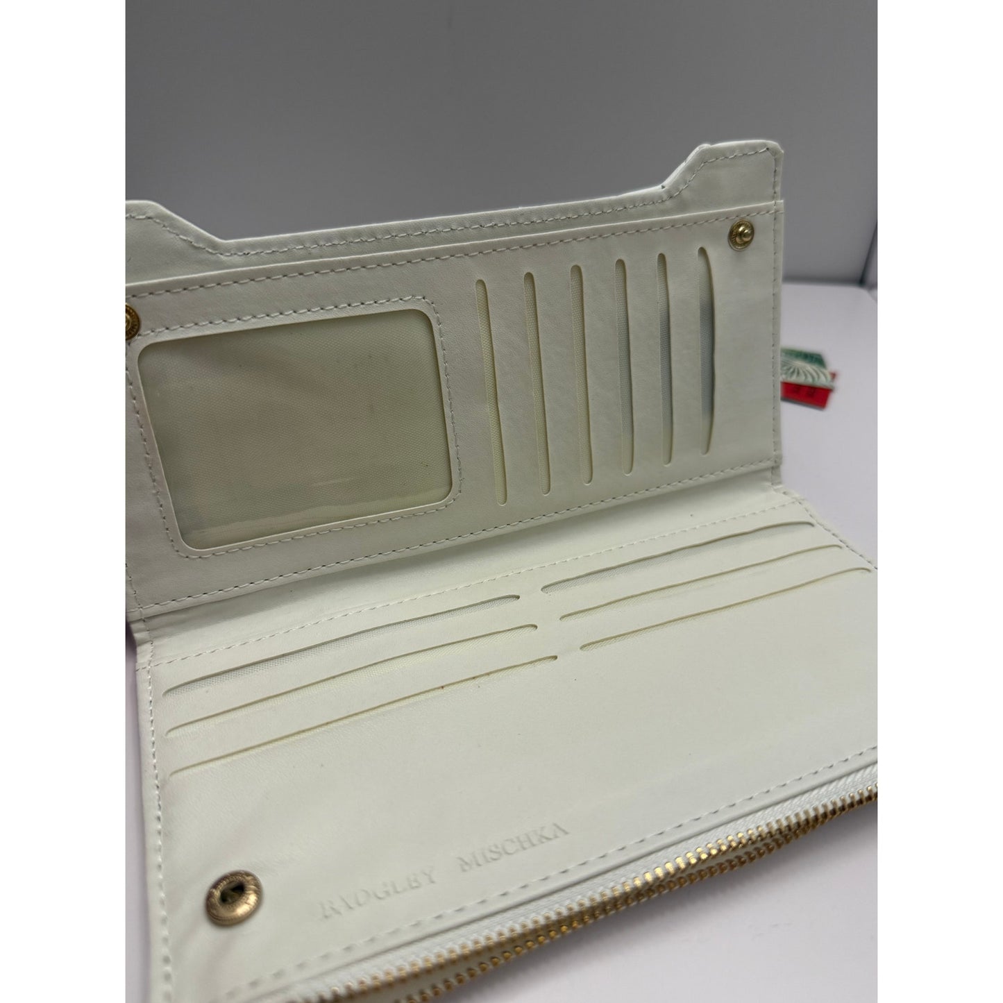 NWT 2 Badgley Mischa Quilted Card Wallets - White and Black