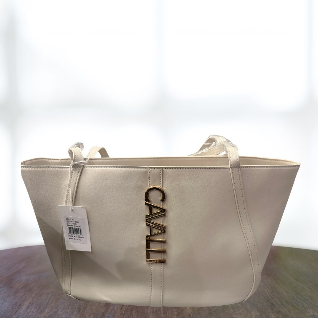 Cavalli Class by Roberto Cavalli Tote Bag - White Asparagus