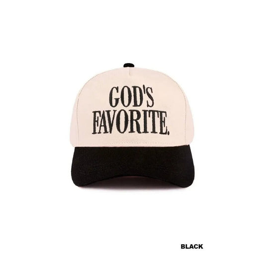God's Favorite Two Tone Canvas Cotton Hat - Multiple Colors Available